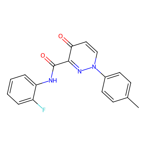 N-(2-fluorophenyl)-1-(4-methylphenyl)-4-oxo-1,4-dihydropyridazine-3-carboxamide structure