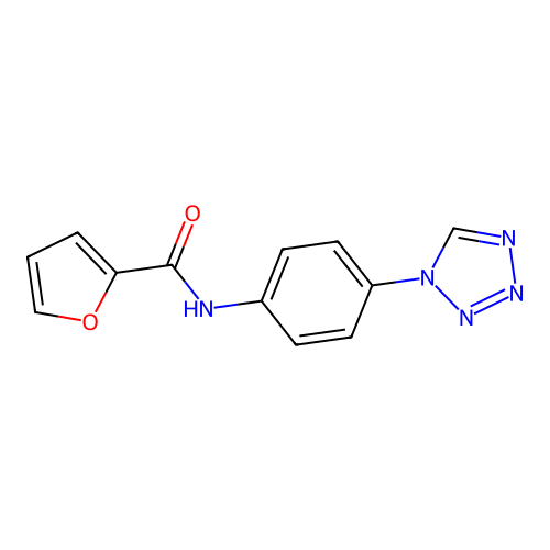 N-[4-(1H-tetrazol-1-yl)phenyl]furan-2-carboxamide structure