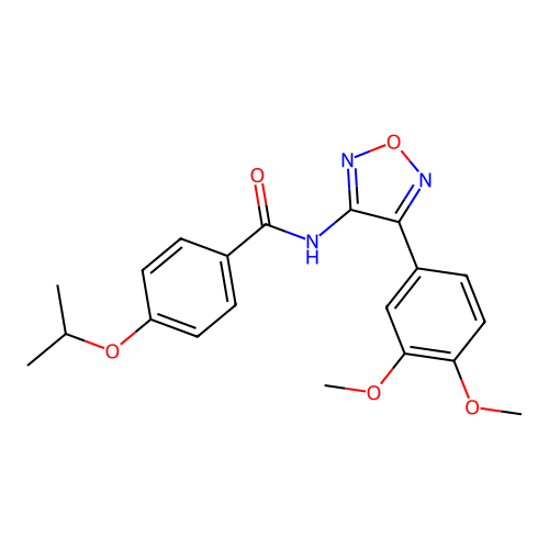 N-[4-(3,4-dimethoxyphenyl)-1,2,5-oxadiazol-3-yl]-4-isopropoxybenzamide structure
