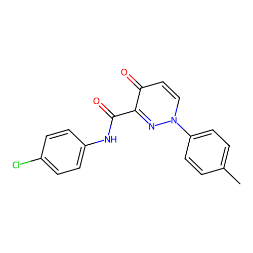 N-(4-chlorophenyl)-1-(4-methylphenyl)-4-oxo-1,4-dihydropyridazine-3-carboxamide structure