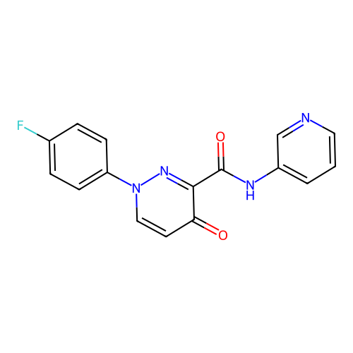 1-(4-fluorophenyl)-4-oxo-N-(pyridin-3-yl)-1,4-dihydropyridazine-3-carboxamide structure