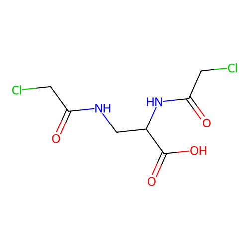 2,3-Bis[(2-chloroacetyl)amino]propanoic acid structure