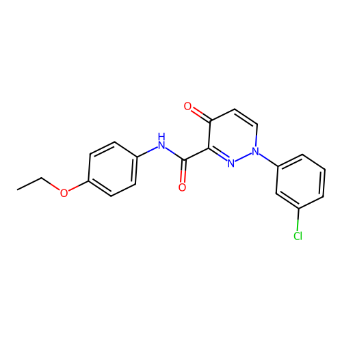 1-(3-chlorophenyl)-N-(4-ethoxyphenyl)-4-oxo-1,4-dihydropyridazine-3-carboxamide structure