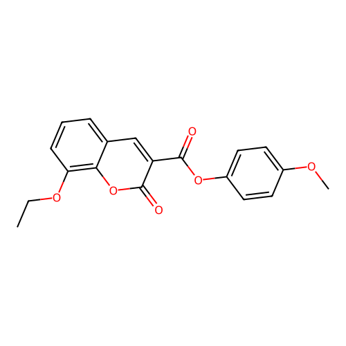 4-methoxyphenyl 8-ethoxy-2-oxo-2H-chromene-3-carboxylate structure