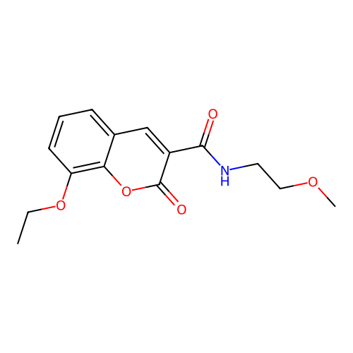 8-ethoxy-N-(2-methoxyethyl)-2-oxo-2H-chromene-3-carboxamide structure