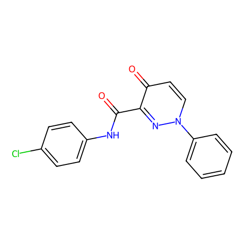 N-(4-chlorophenyl)-4-oxo-1-phenyl-1,4-dihydropyridazine-3-carboxamide structure