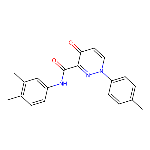 N-(3,4-dimethylphenyl)-1-(4-methylphenyl)-4-oxo-1,4-dihydropyridazine-3-carboxamide structure