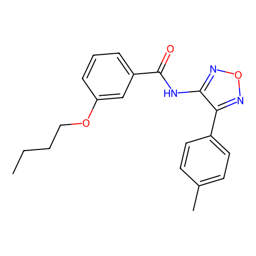 3-butoxy-N-[4-(4-methylphenyl)-1,2,5-oxadiazol-3-yl]benzamide structure