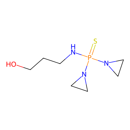 3-[Bis(aziridin-1-yl)phosphinothioylamino]propan-1-ol structure