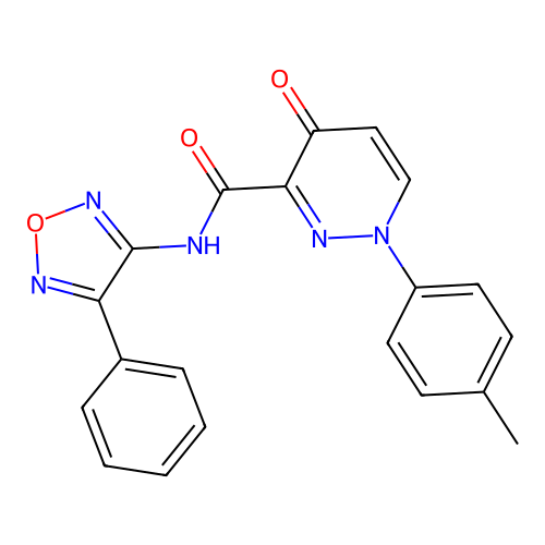 1-(4-methylphenyl)-4-oxo-N-(4-phenyl-1,2,5-oxadiazol-3-yl)-1,4-dihydropyridazine-3-carboxamide structure