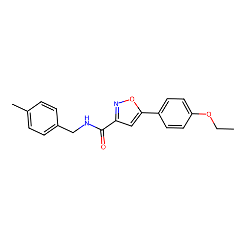 5-(4-ethoxyphenyl)-N-[(4-methylphenyl)methyl]-1,2-oxazole-3-carboxamide structure