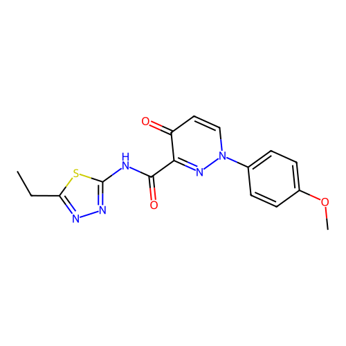 N-(5-ethyl-1,3,4-thiadiazol-2-yl)-1-(4-methoxyphenyl)-4-oxo-1,4-dihydropyridazine-3-carboxamide structure