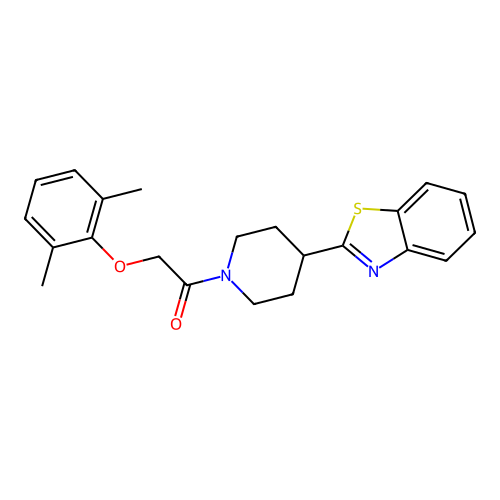 1-[4-(1,3-Benzothiazol-2-yl)piperidin-1-yl]-2-(2,6-dimethylphenoxy)ethanone structure