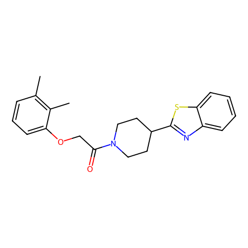 1-[4-(1,3-Benzothiazol-2-yl)piperidin-1-yl]-2-(2,3-dimethylphenoxy)ethanone structure