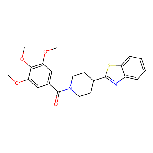 2-[1-(3,4,5-Trimethoxybenzoyl)piperidin-4-yl]-1,3-benzothiazole structure