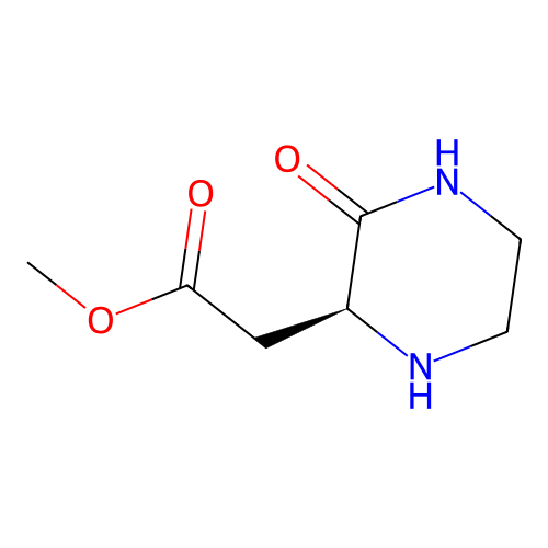 methyl 2-[(2S)-3-oxopiperazin-2-yl]acetate structure