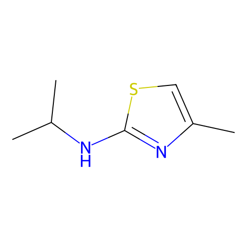4-methyl-N-(propan-2-yl)-1,3-thiazol-2-amine structure