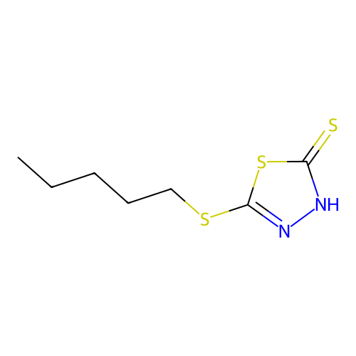 5-(Pentylsulfanyl)-1,3,4-thiadiazole-2(3H)-thione structure