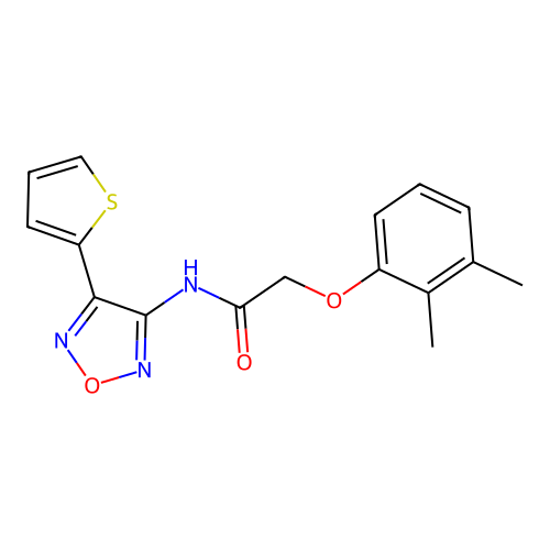 2-(2,3-dimethylphenoxy)-N-[4-(thiophen-2-yl)-1,2,5-oxadiazol-3-yl]acetamide structure