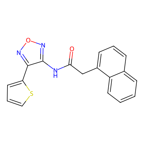2-(naphthalen-1-yl)-N-[4-(thiophen-2-yl)-1,2,5-oxadiazol-3-yl]acetamide structure