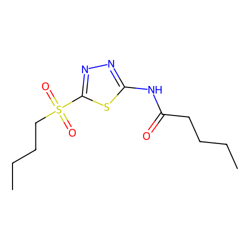 N-[5-(butylsulfonyl)-1,3,4-thiadiazol-2-yl]pentanamide structure
