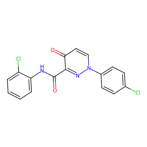 N-(2-chlorophenyl)-1-(4-chlorophenyl)-4-oxo-1,4-dihydropyridazine-3-carboxamide structure