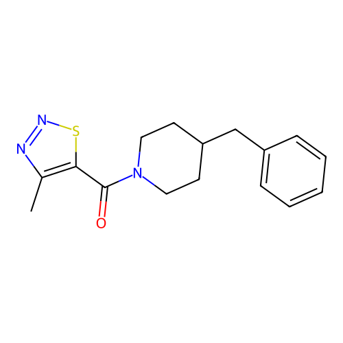 (4-Benzylpiperidin-1-yl)(4-methyl-1,2,3-thiadiazol-5-yl)methanone structure