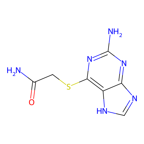 2-[(2-amino-7H-purin-6-yl)sulfanyl]acetamide structure