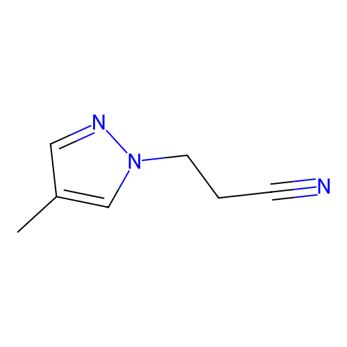 3-(4-methyl-1H-pyrazol-1-yl)propanenitrile structure
