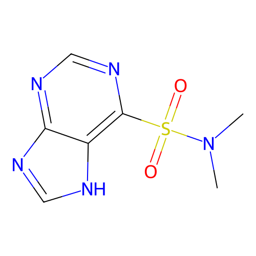 N,N-dimethyl-7H-purine-6-sulfonamide structure