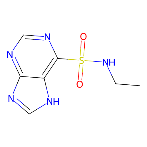 N-ethyl-7H-purine-6-sulfonamide structure