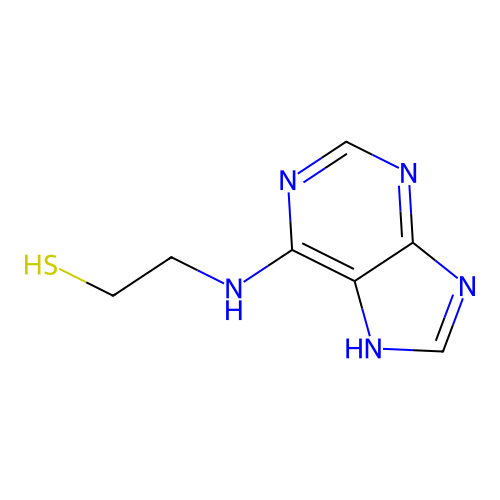2-(7H-purin-6-ylamino)ethanethiol structure