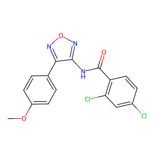 2,4-dichloro-N-[4-(4-methoxyphenyl)-1,2,5-oxadiazol-3-yl]benzamide structure