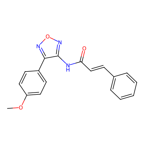 (2E)-N-[4-(4-methoxyphenyl)-1,2,5-oxadiazol-3-yl]-3-phenylprop-2-enamide structure