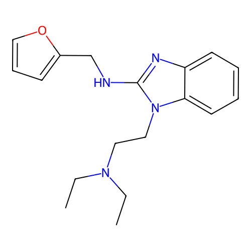 1-[2-(diethylamino)ethyl]-N-(furan-2-ylmethyl)-1H-benzimidazol-2-amine structure