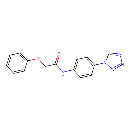 2-phenoxy-N-[4-(1H-tetrazol-1-yl)phenyl]acetamide structure