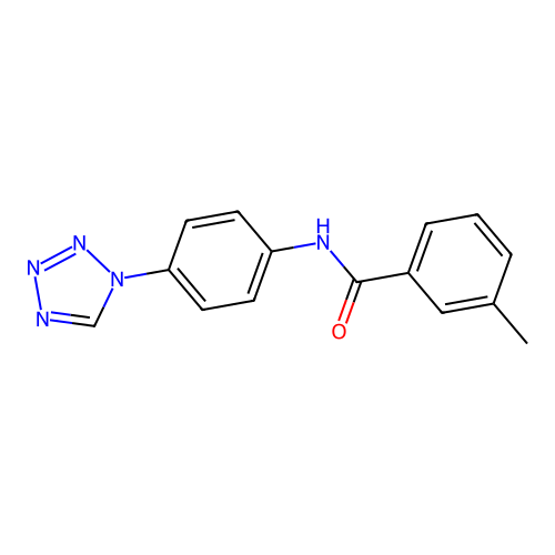 3-methyl-N-[4-(1H-tetrazol-1-yl)phenyl]benzamide structure