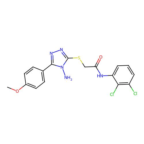 2-{[4-amino-5-(4-methoxyphenyl)-4H-1,2,4-triazol-3-yl]sulfanyl}-N-(2,3-dichlorophenyl)acetamide structure