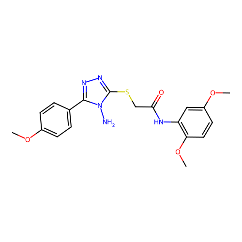 2-{[4-amino-5-(4-methoxyphenyl)-4H-1,2,4-triazol-3-yl]sulfanyl}-N-(2,5-dimethoxyphenyl)acetamide structure
