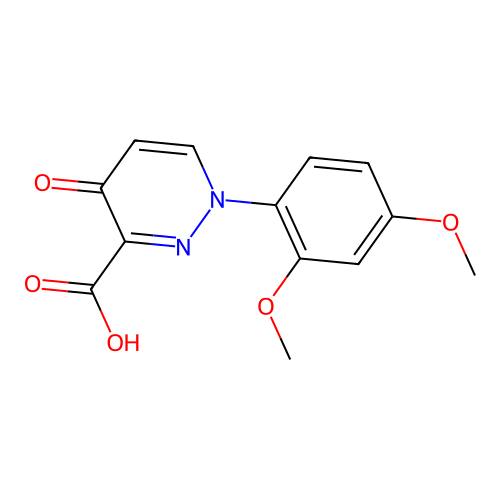 1-(2,4-Dimethoxyphenyl)-4-oxo-1,4-dihydro-3-pyridazinecarboxylic acid structure