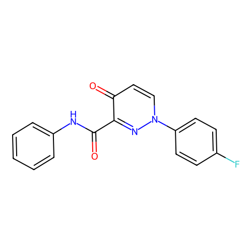 1-(4-fluorophenyl)-4-oxo-N-phenyl-1,4-dihydropyridazine-3-carboxamide structure