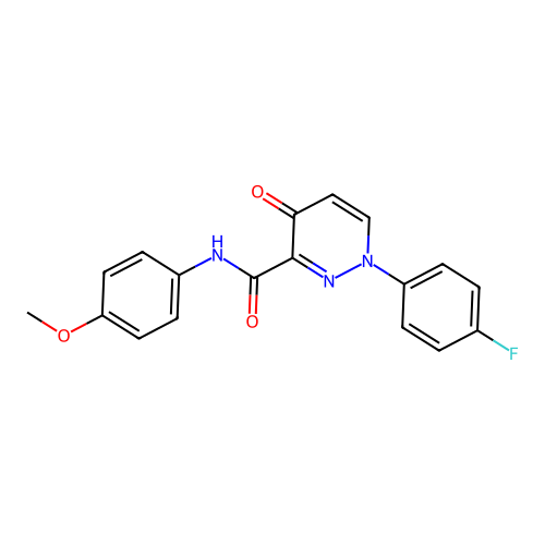 1-(4-fluorophenyl)-N-(4-methoxyphenyl)-4-oxo-1,4-dihydro-3-pyridazinecarboxamide structure