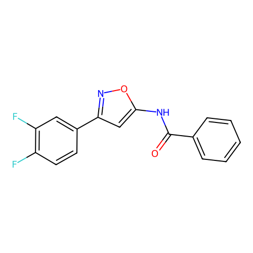 N-[3-(3,4-difluorophenyl)-1,2-oxazol-5-yl]benzamide structure