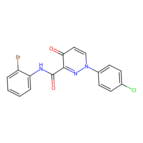 N-(2-bromophenyl)-1-(4-chlorophenyl)-4-oxo-1,4-dihydropyridazine-3-carboxamide structure