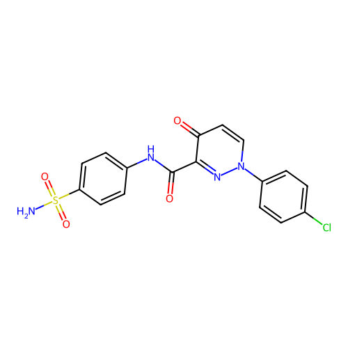 1-(4-chlorophenyl)-4-oxo-N-(4-sulfamoylphenyl)-1,4-dihydropyridazine-3-carboxamide structure