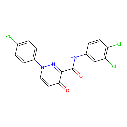 1-(4-chlorophenyl)-N-(3,4-dichlorophenyl)-4-oxo-1,4-dihydropyridazine-3-carboxamide structure