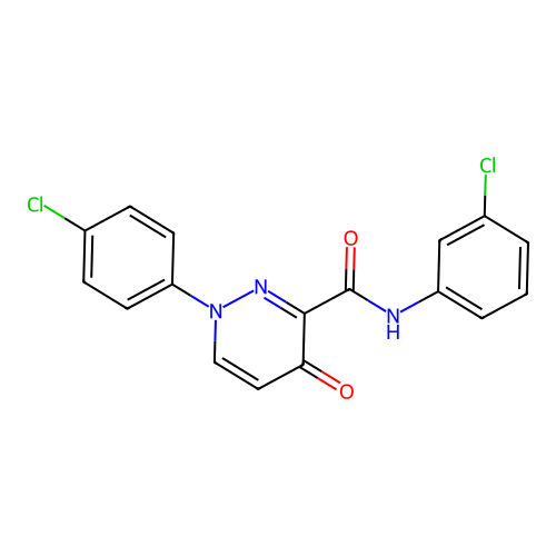 N-(3-chlorophenyl)-1-(4-chlorophenyl)-4-oxo-1,4-dihydropyridazine-3-carboxamide structure