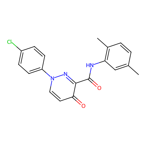 1-(4-chlorophenyl)-N-(2,5-dimethylphenyl)-4-oxo-1,4-dihydropyridazine-3-carboxamide structure