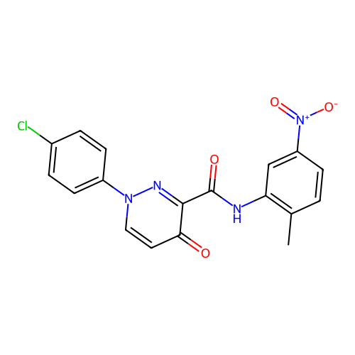 1-(4-chlorophenyl)-N-(2-methyl-5-nitrophenyl)-4-oxo-1,4-dihydropyridazine-3-carboxamide structure