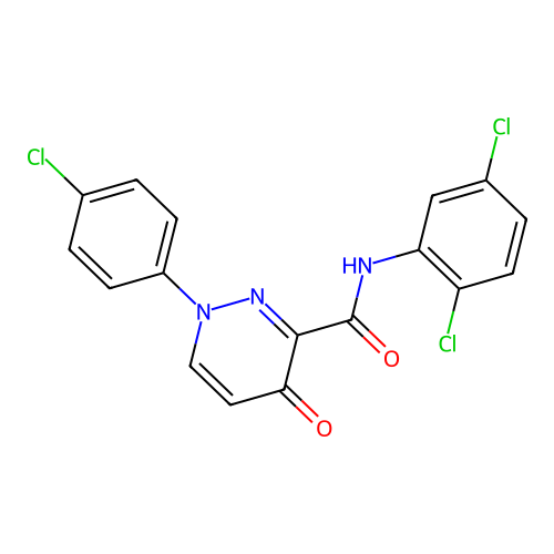 1-(4-chlorophenyl)-N-(2,5-dichlorophenyl)-4-oxo-1,4-dihydropyridazine-3-carboxamide structure